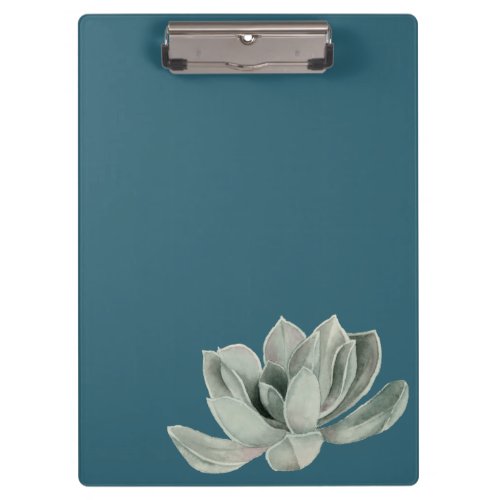 Succulent Plant Watercolor Painting Clipboard