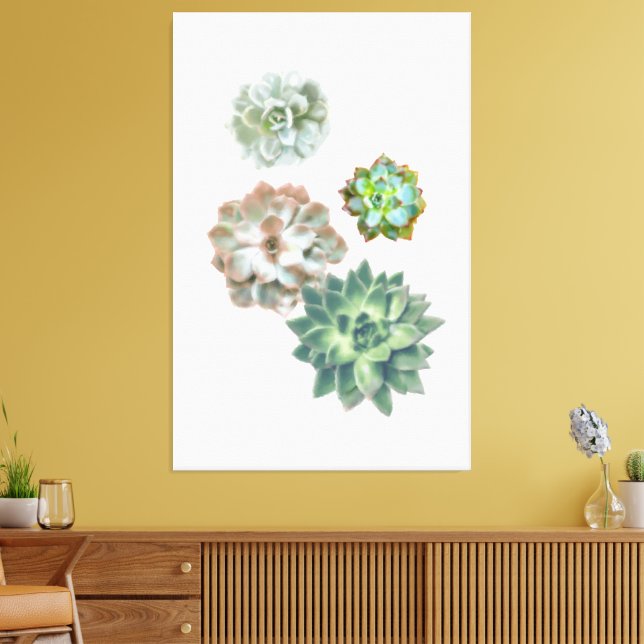 faux succulent arrangement Faux Succulents in Rectangular Galvanized Metal (Wall Hanger)