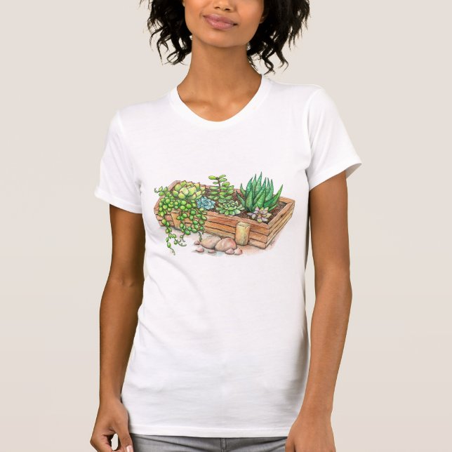 Succulent Planter Box T-Shirt (Front)