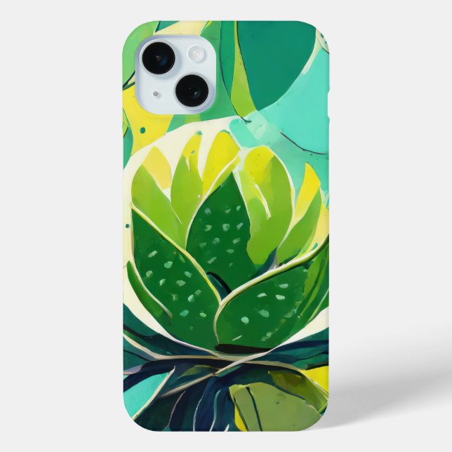 Succulent plants in green and yellow Case-Mate iPhone case (Back)