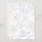 succulent plum roses Bridal Shower Invite (Back)