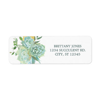 Succulent Return Address Label