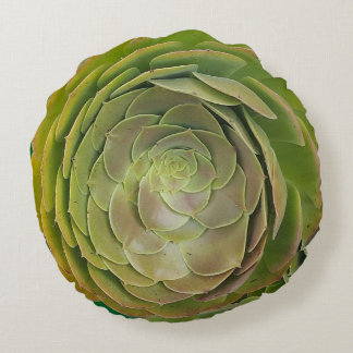 Succulent Rose Shape Round Pillow