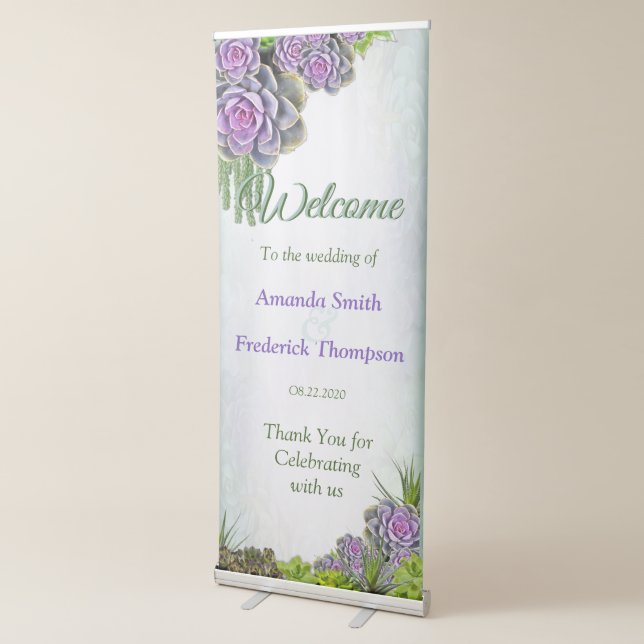Succulent Sea-green - Welcome Retractable Banner (3/4)