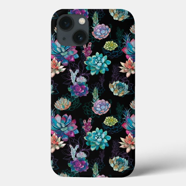 Succulent Seamless Pattern  Case-Mate iPhone Case (Back)