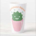 Succulent Squad  Latte Mug<br><div class="desc">A cute succulent design perfect for plant lovers and home decor fans. Great for stickers,  T-shirts,  mugs,  and gifts—this design brings greenery vibes with a touch of fun. Whether you’re a proud plant mom or just love succulents,  this is a fresh and trendy way to show your style.</div>