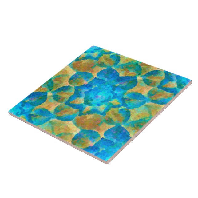 Succulent Sunshine Ceramic Tile (Side)