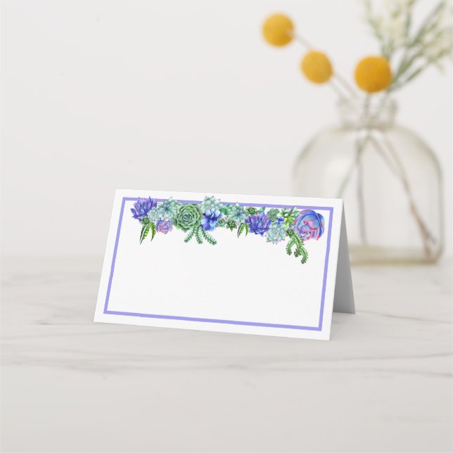 Succulent Table Tents Place Card (Back)
