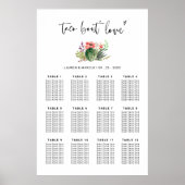 Succulent Taco Bout Love Wedding Seating Chart (Front)