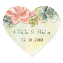 Succulent Watercolor Floral