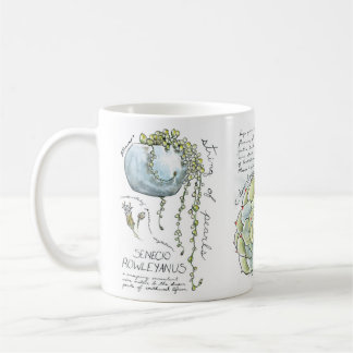 Succulent Watercolor Illustration Coffee Mug