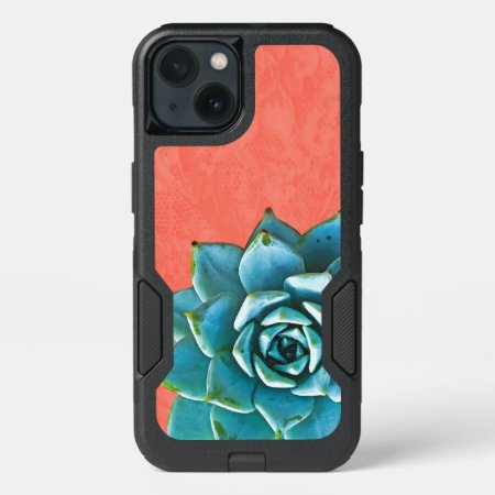 Succulent Watercolor Orange Lace Iphone 13 Case