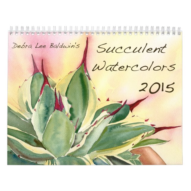 Succulent Watercolors 2015 by Debra Lee Baldwin Calendar (Cover)