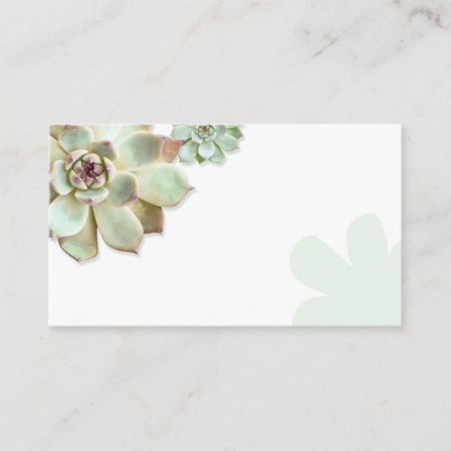 Succulent Wedding Blank Enclosure Card