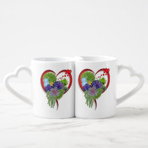 Succulent-wedding-lovers-bouquet Coffee Mug Set