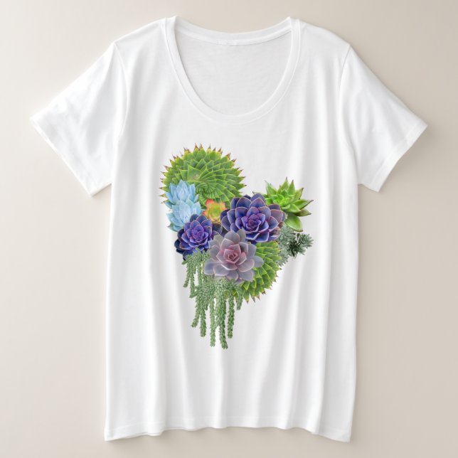 Succulent-wedding-lovers-bouquet Plus Size T-Shirt (Design Front)