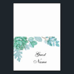 Succulent wedding place card. Cactus guest name Table Number<br><div class="desc">Matching items - https://goo.gl/4X0TS0 ♥ Please note, you will need to fold down cards in the center ♥ You can change name and create as many place cards as need. Put each of them in the cart separately ♥ You can change color or size of font: click on the button...</div>