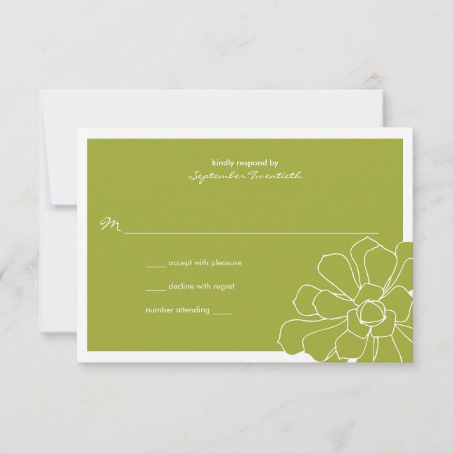 Succulent Wedding Response (Front)