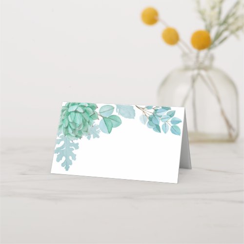 Succulent wedding seating card Cactus guest card Place Card