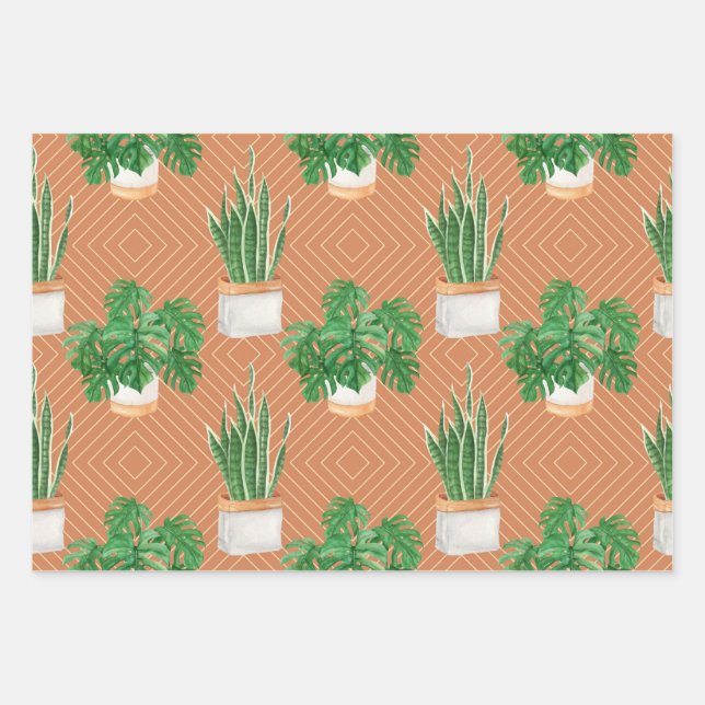 Succulent Wrapping Paper Sheets (Front)