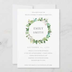SUCCULENT WREATH FOLIAGE BRUNCH &  BUBBLY INVITE