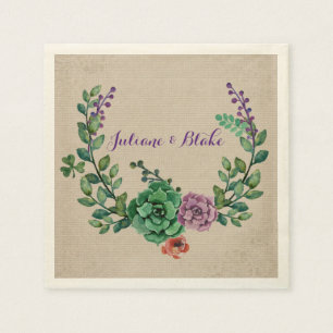 Succulent Wreath Napkins