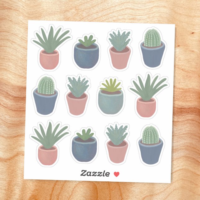  Succulents and Cacti Sticker Sheet (Creator Uploaded)