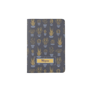 Succulents and cactuses  passport holder
