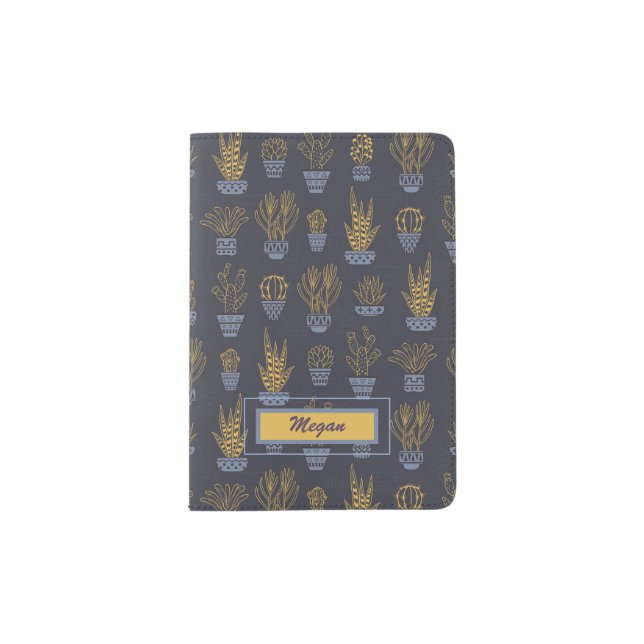 Succulents and cactuses  passport holder (Front)