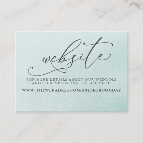 Succulents and Gold Greenery Wedding Website Business Card