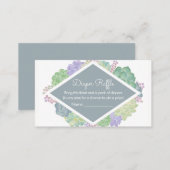 Succulents Baby Shower Slate Diaper Raffle Ticket Enclosure Card (Front/Back)