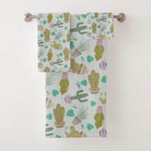 Succulents Bath Towel Set