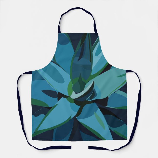 Succulents Blue Agave Cactus Succulents Apron (Front)