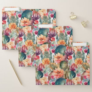 Succulents cactus flower floral seamless pattern file folder