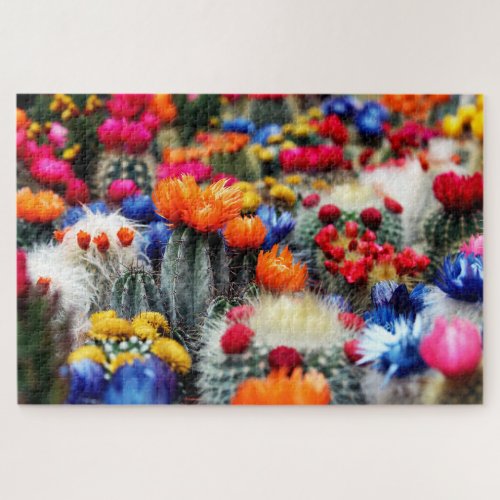 Succulents cactus flowering bright colorful desert jigsaw puzzle