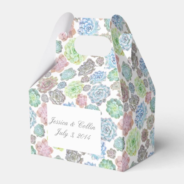 Succulents favor box (Front Side)