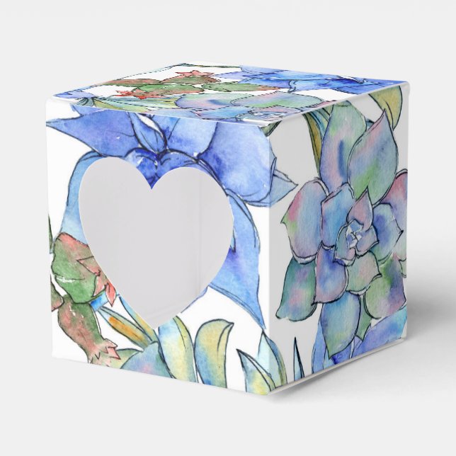 Succulents Favor Boxes (Front Side)