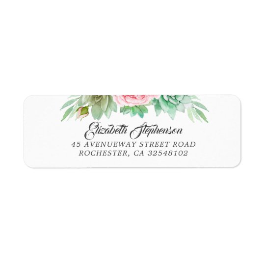 Succulents Floral Label | Zazzle.com