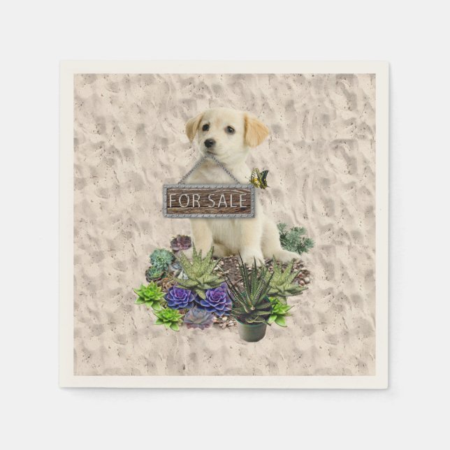 Succulents for sale paper napkins (Front)