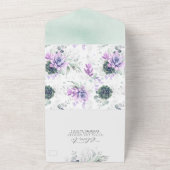 Succulents Greenery and Silver Leaves Wedding  All In One Invitation (Outside)