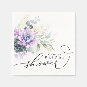 Succulents Greenery Elegant Bridal / Baby Shower N Napkins