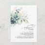 Succulents Greenery Gold Leaves Rehearsal Dinner Invitation