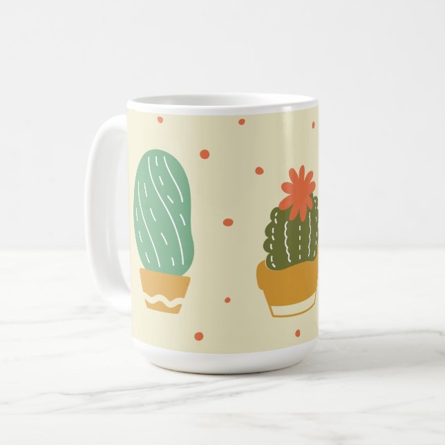 SUCCULENTS GREETING CARD COFFEE MUG (Front Left)