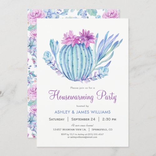 Succulents Housewarming Party Invitation