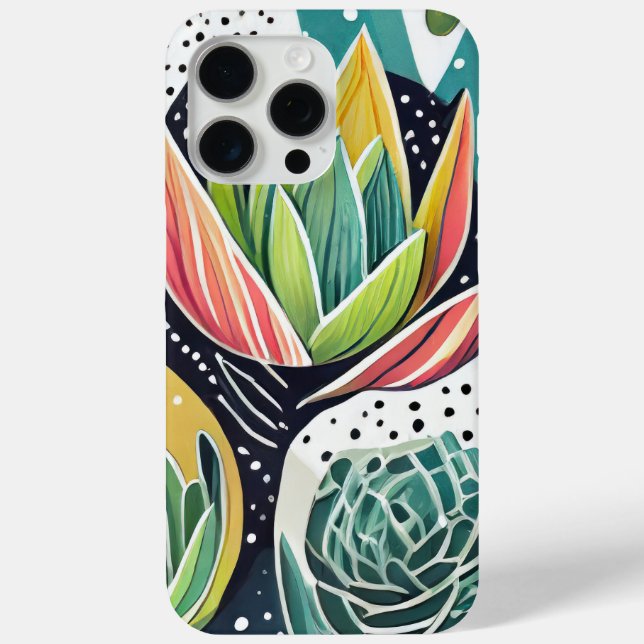 Succulents in green and pink Case-Mate iPhone case (Back)