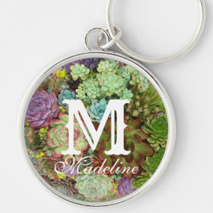 Succulents in Planter Keychain