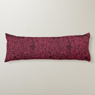 Succulents in Viva Magenta- Color of the Year 2023 Body Pillow