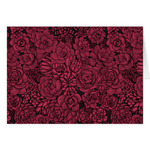 Succulents in Viva Magenta- Color of the Year 2023 Cards
