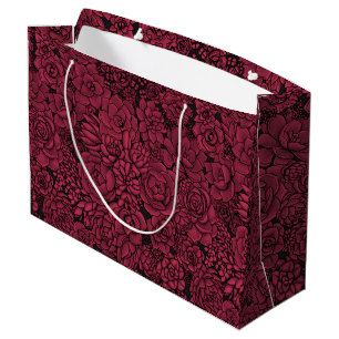 Succulents in Viva Magenta- Color of the Year 2023 Large Gift Bag