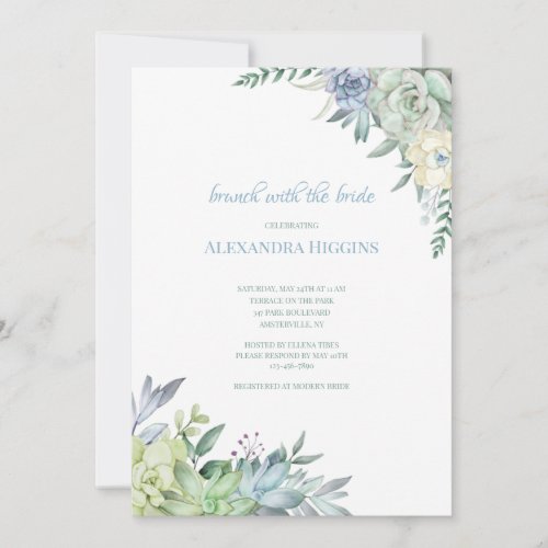 Succulents  invitation